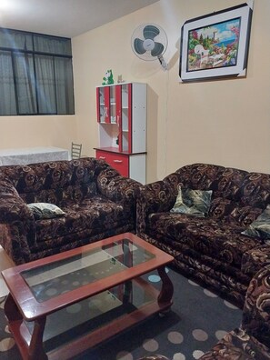 Smart TV y chimenea 