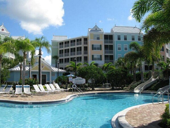 Outdoor pool, a heated pool