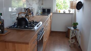 Fridge, oven, stovetop, dishwasher