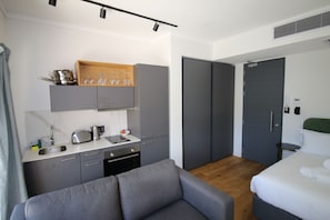 Studio, 1 Bedroom, City View | Interior - Studio Apartment With Balcony (Cape Town)
