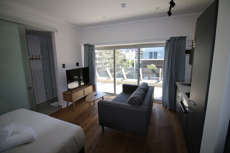 Studio, 1 Bedroom, City View | Living room. Studio Apartment With Balcony