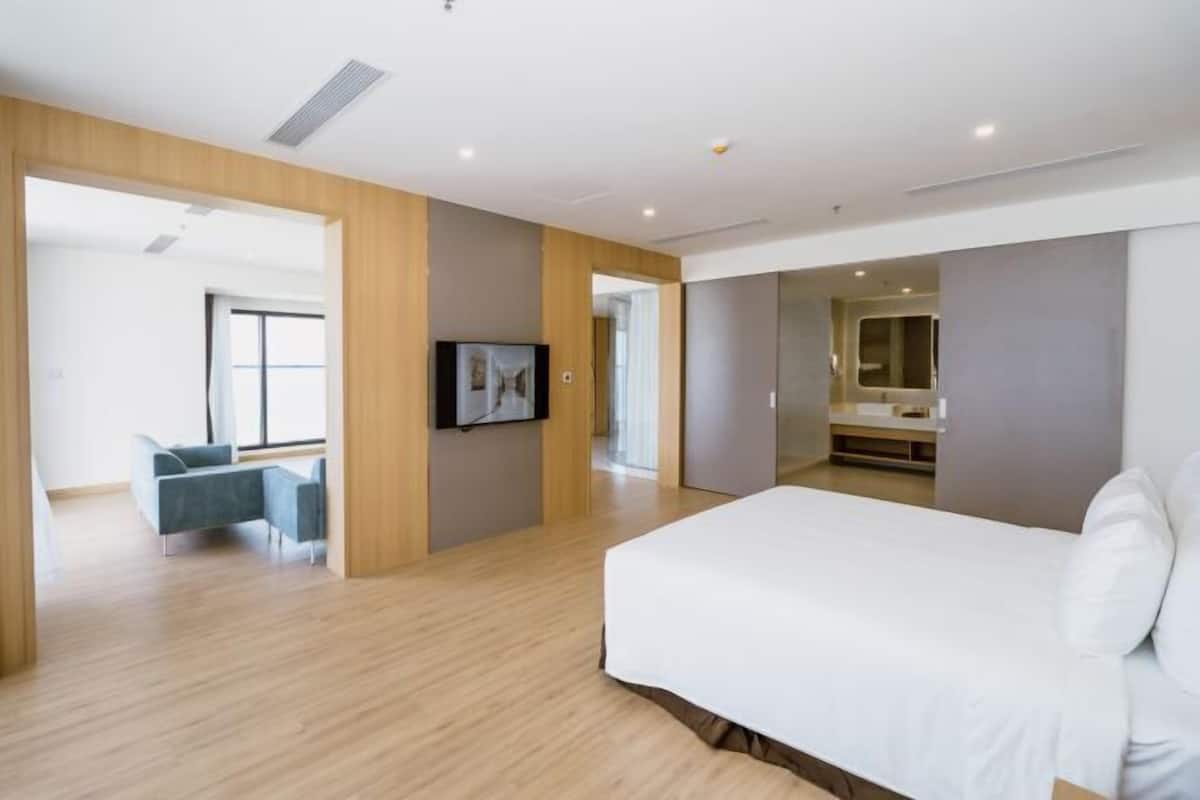 1 chambre, couette en duvet d'oie, minibar