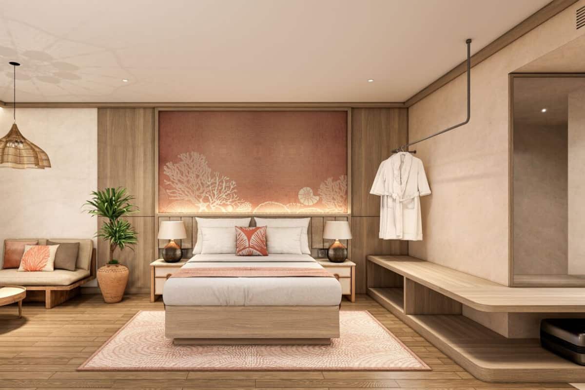 Family Room, Garden View | Minibar, in-room safe, desk, soundproofing