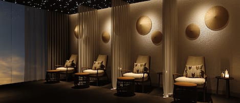 Body treatments, hydrotherapy, aromatherapy, body wraps, body scrubs