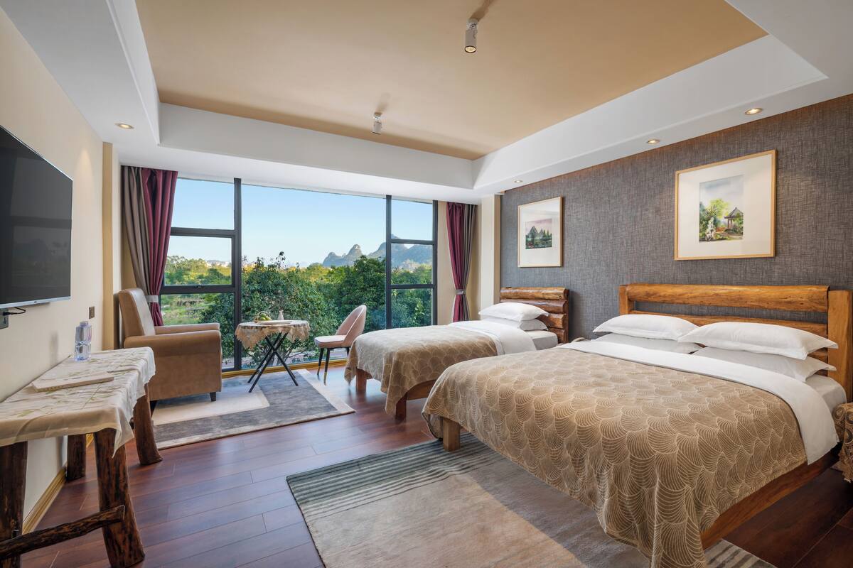 家庭客房, 山景 | Select Comfort 床墊、遮光布/窗簾、熨斗/熨衣板、免費搖籃/嬰兒床