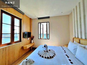 Deluxe-Doppelzimmer, 1 Queen-Bett, Meerblick, Meerseite