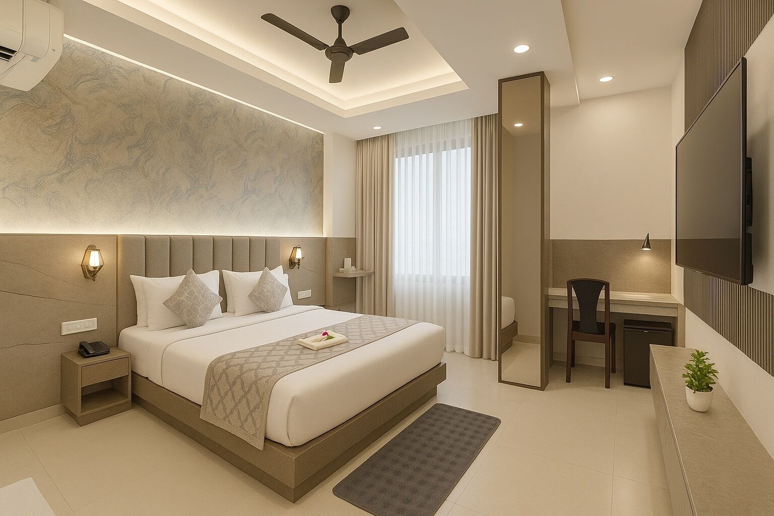 Suite Room | Egyptian cotton sheets, premium bedding, down duvets, memory-foam beds