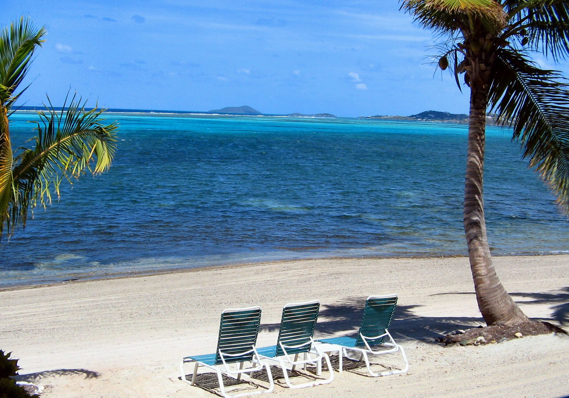 Sun-loungers, beach towels