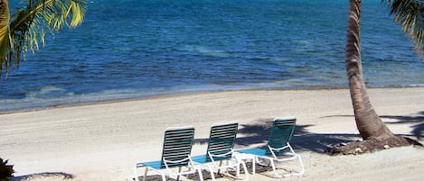 Sun-loungers, beach towels