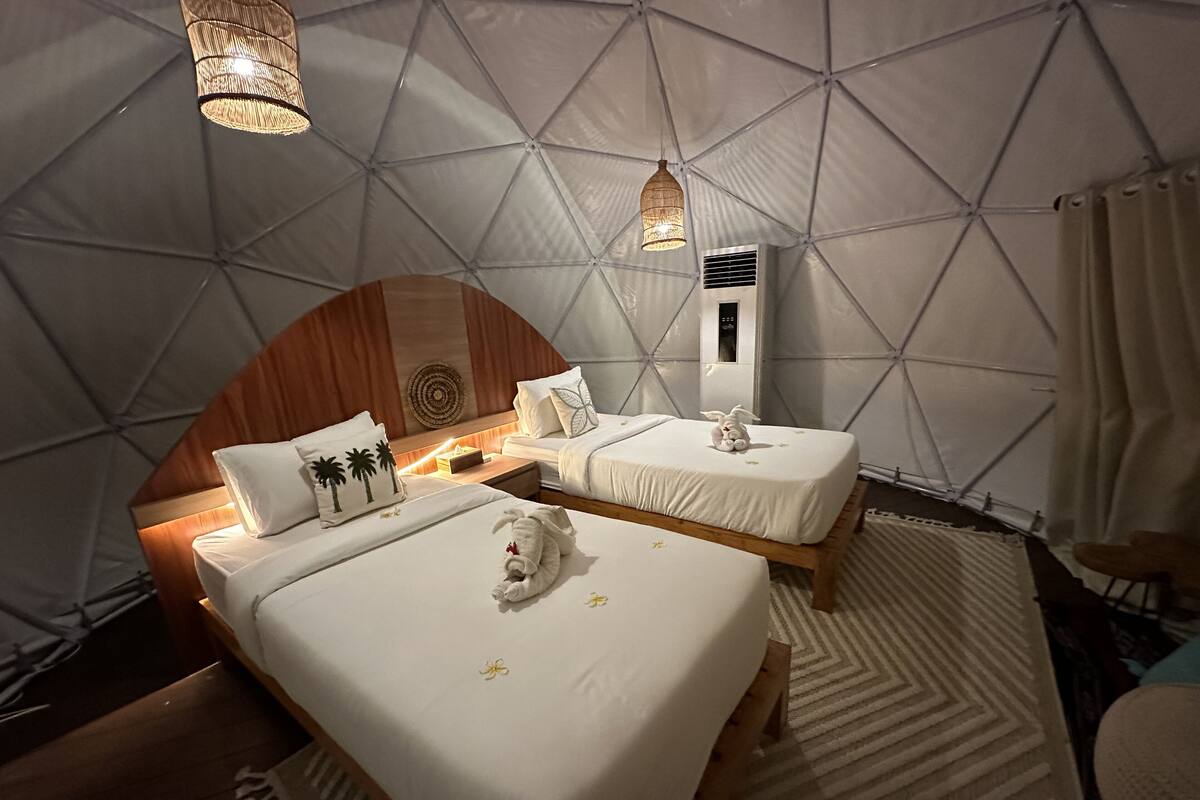 Family Dome Tent Twin | 書桌、摺床/加床 (收費)、免費 Wi-Fi、床單