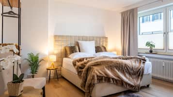 Condo | Premium bedding, individually furnished, desk, laptop workspace
