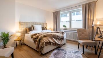 Condo | Premium bedding, individually furnished, desk, laptop workspace