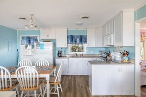 Fridge, microwave, oven, dishwasher - Sea Therapy, Almost Oceanfront Home in Emerald Isle, NC! (Emerald Isle)