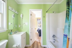 Hair dryer, towels