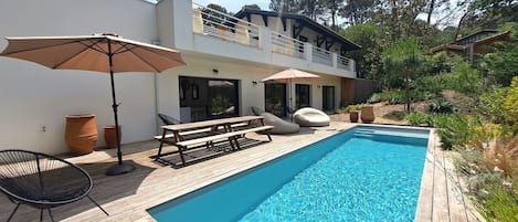 A heated pool