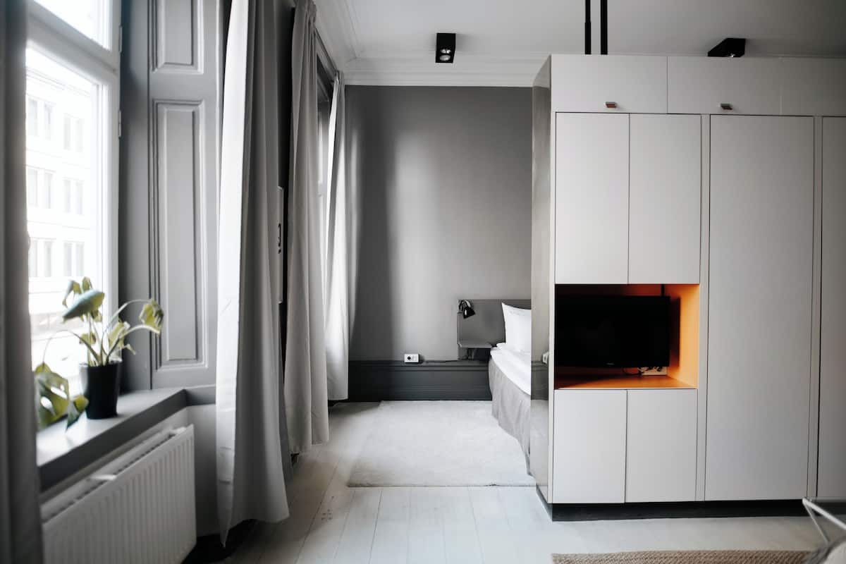 Superior-Apartment, 1 Queen-Bett und Schlafsofa | 2 Schlafzimmer, hochwertige Bettwaren, Schreibtisch