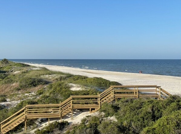 On the beach, sun-loungers - Gulf Front townhome on The Cape! Amazing gulf views! (Port St. Joe)