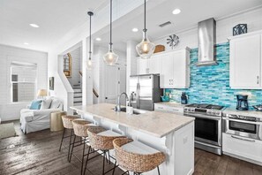 Fridge, microwave, oven, stovetop - Seacrest - Carriage House - Private Beach Access (Seacrest)