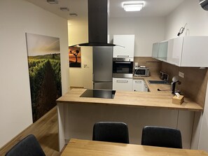 Fridge, microwave, oven, dishwasher - Appartment Mikulov gardens A2 - the view to romantic castle + gardens, NEW HOUSE (Jihomoravský kraj)