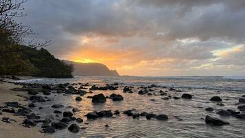 Sun loungers, beach towels