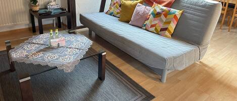 Smart-TV, DVD-spiller og bøker