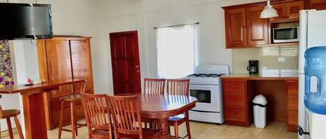 Microwave, coffee/tea maker, toaster