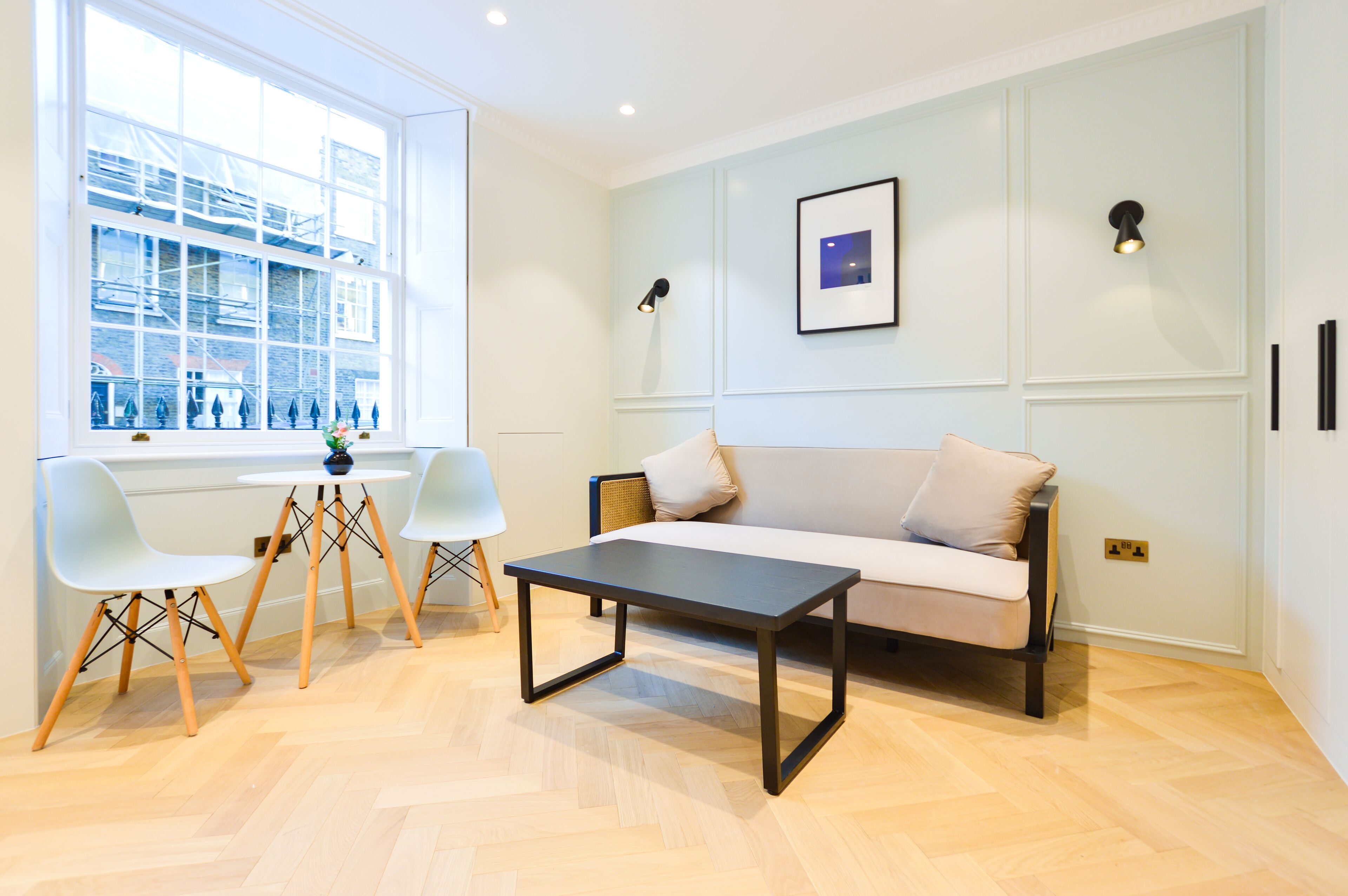 Small Studio Apartment | Living area | Flat-screen TV, heated floors