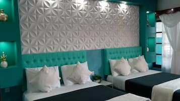 Family Double Room, 2 Double Beds | Free WiFi