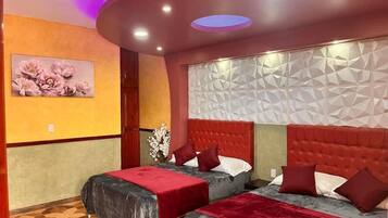 Habitación doble familiar, 2 camas matrimoniales | Wifi gratis