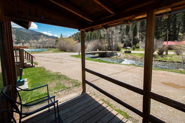 Terrace/patio - Located by the River facing the Mountains (Red River)