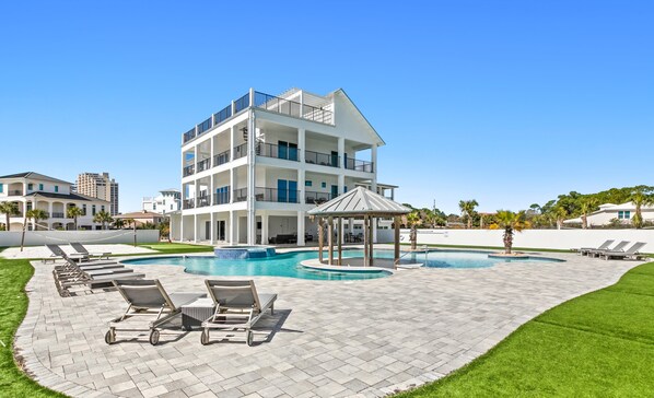 A heated pool