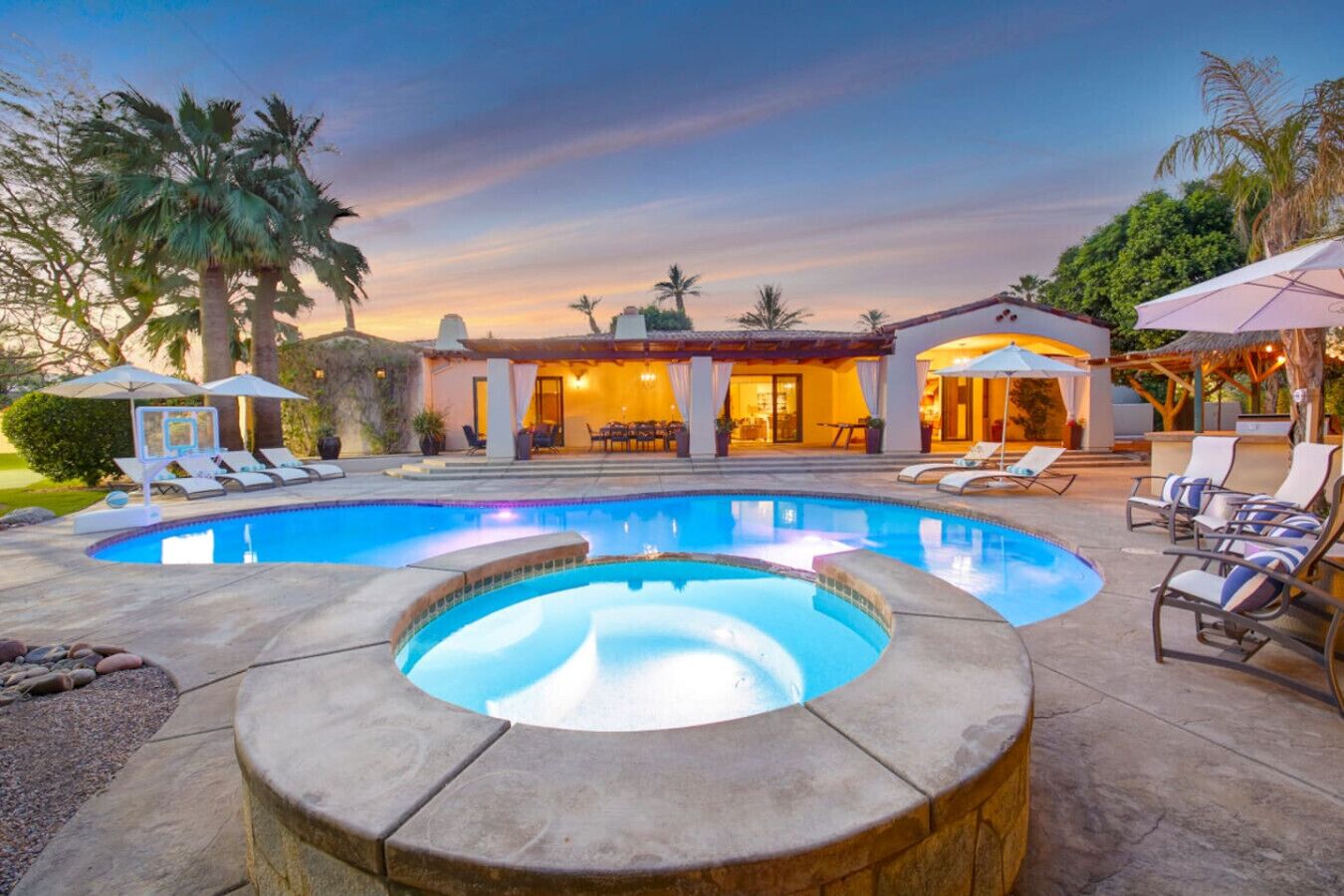 Outdoor pool, a heated pool