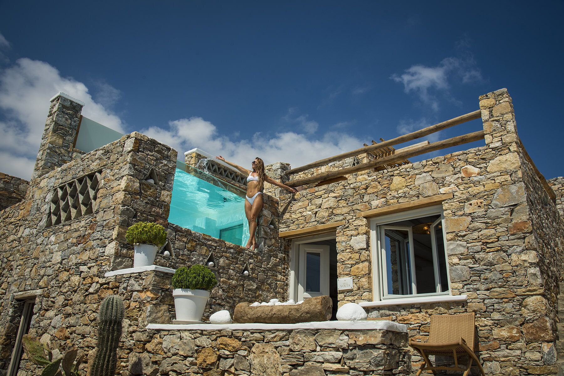 Villa Deluxe, 2 habitaciones, para no fumadores, junto a la alberca | Sábanas italianas Frette y ropa de cama de alta calidad 