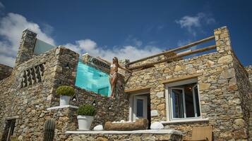 Villa Deluxe, 2 habitaciones, para no fumadores, junto a la alberca | Sábanas italianas Frette y ropa de cama de alta calidad