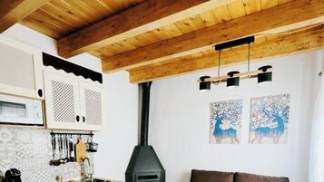 Smart-tv en een open haard