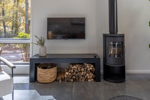 Interior - Serene Modern Cabin | Hiking | Private Hot Tub | Firelight at Shope Creek (Asheville)