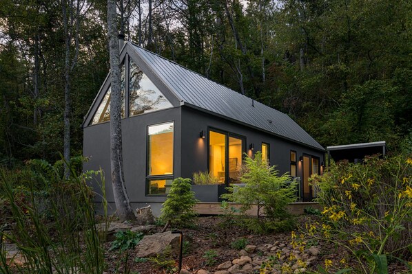 Exterior - Serene Modern Cabin | Hiking | Private Hot Tub | Firelight at Shope Creek (Asheville)