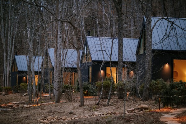 Exterior - Serene Modern Cabin | Hiking | Private Hot Tub | Firelight at Shope Creek (Asheville)