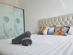 3 kamar tidur, setrika/meja setrika, dan Wi-Fi gratis