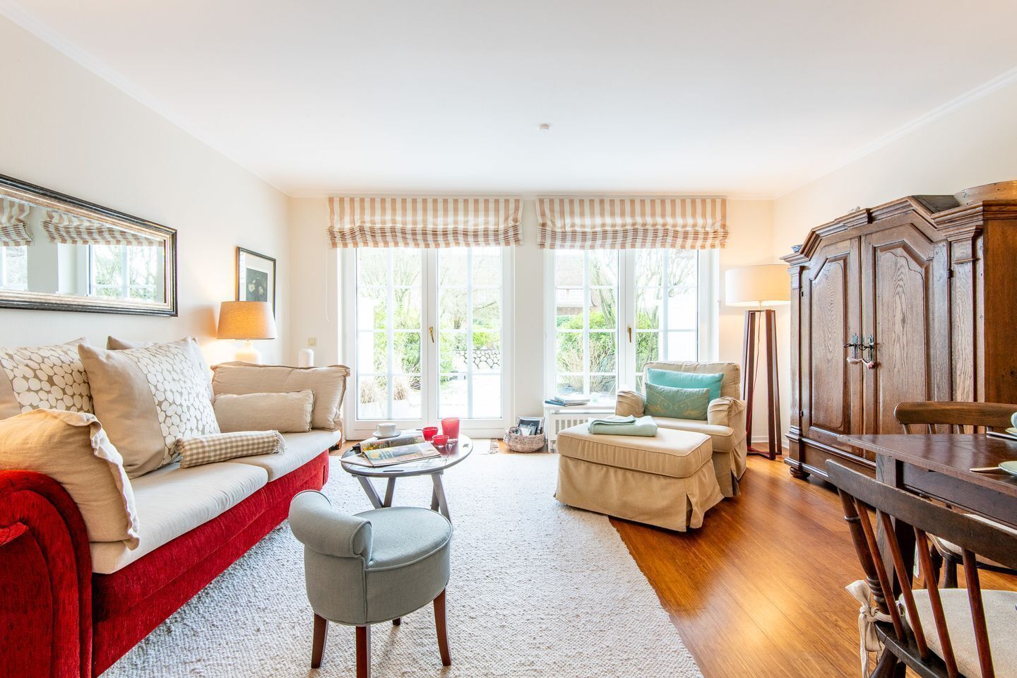 TV, DVD player, stereo