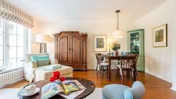 TV, DVD player, stereo