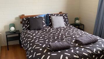 1 bedroom, iron/ironing board, bed sheets