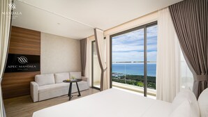 ห้องเอ็กเซกคิวทีฟดับเบิล, วิวทะเล | โต๊ะทำงาน, Wi-Fi ฟรี, ผ้าปูที่นอน
