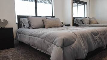 2 bedrooms, iron/ironing board, WiFi, bed sheets