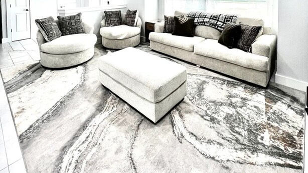 A spacious living room with a large sectional sofa, two armchairs, and a coffee table. - St. Pete - Clearwater Vacation Rental Heated Pool & Hot tub, Beach (Seminole)