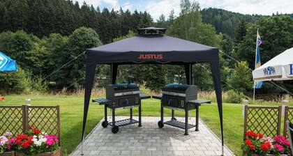 Ferienhaus 'Gruppenferienhaus Dressel' mit Bergblick, Gemeinschaftsterrasse und WLAN