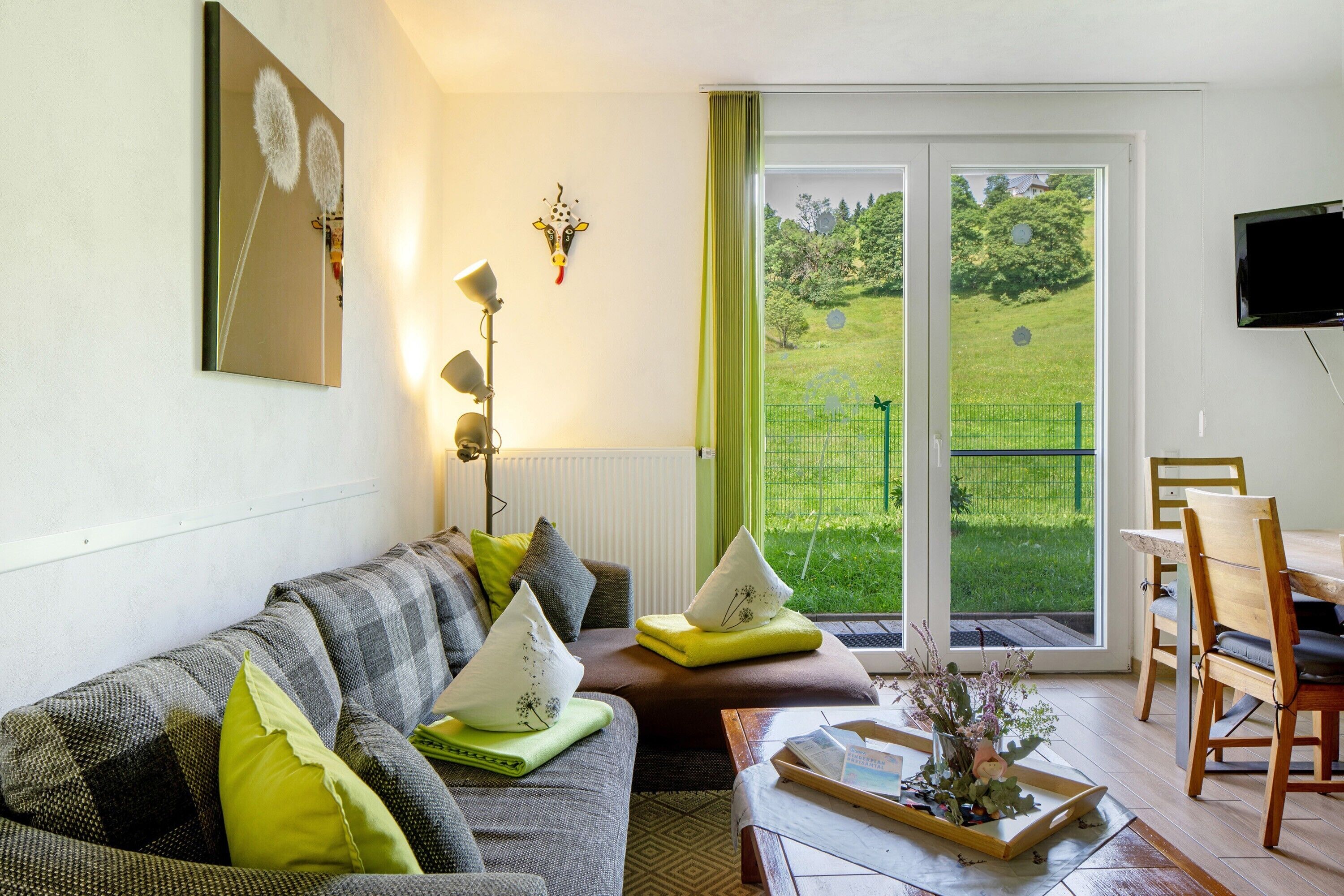 TV, DVD player, stereo