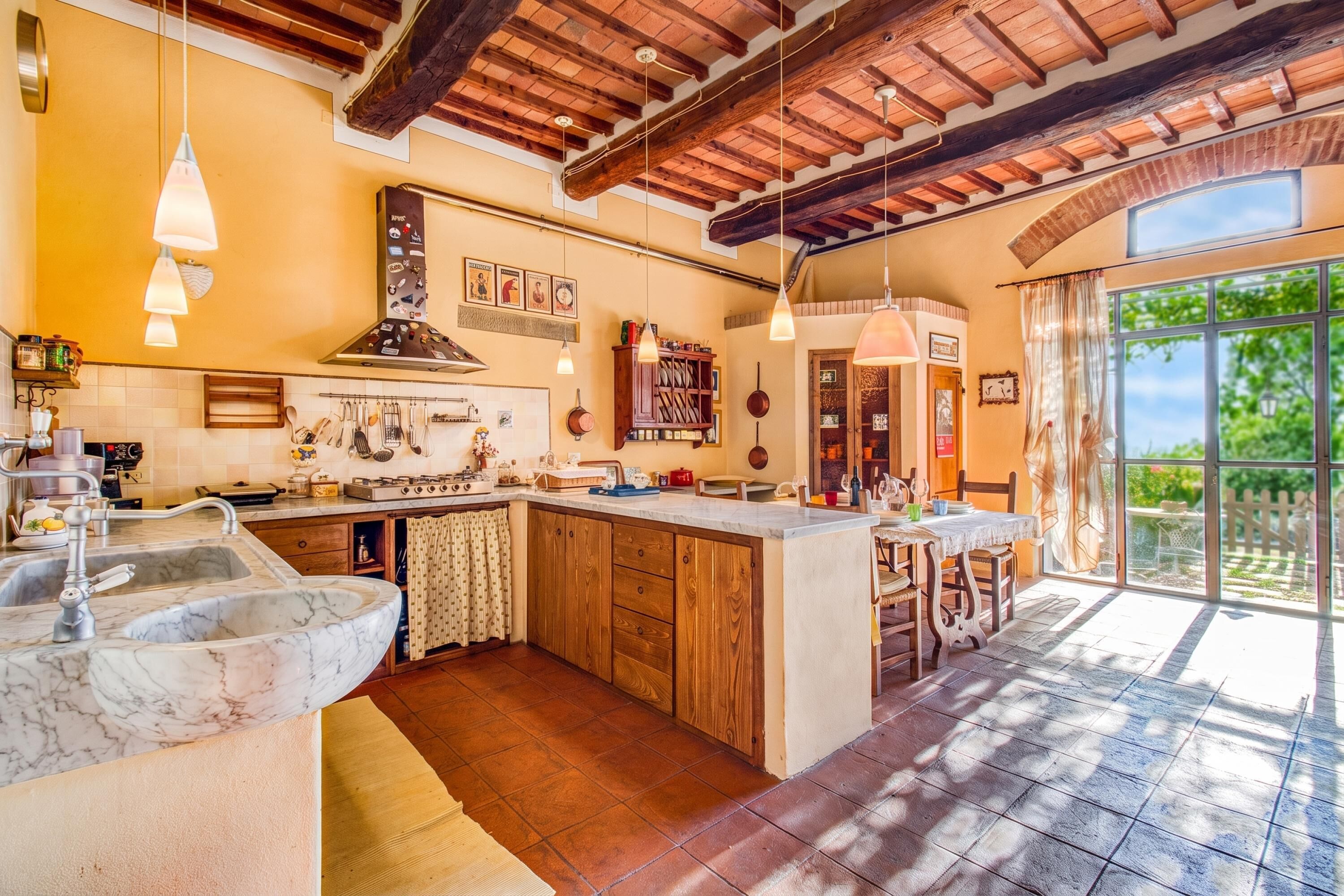 Casa familiare, 2 camere da letto, frigorifero e microonde (Tuscan Home Rignano Private Garden) | Cucina privata