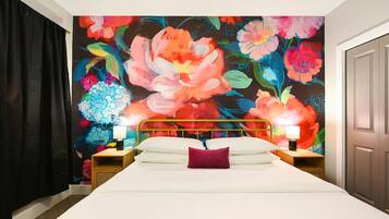 2 bedrooms, desk, iron/ironing board, travel crib