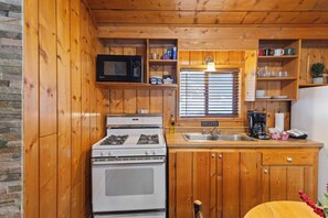 Fridge, microwave, oven, stovetop - Cabin 4- One Bedroom cabin- RMNP! (Estes Park)